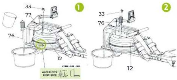 33 77 76 12 1 2 33 76 12 WATER LEVEL LABEL WATER LEVEL RESISTANCE