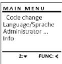 Burg Wächter MT Karat - Menu Codewijziging - 1