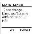 Burg Wächter MT Karat - Menu de modification du code - 1