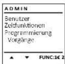 Burg Wächter MT Karat - Menü Administrator / Vorgänge - 1