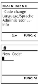 Burg Wächter MT Karat - Code Change menu - 1