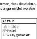 Burg Wächter MT Karat - Menü Administrator / Setup / Anmelden - 1