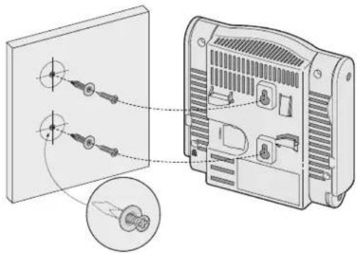DELL WAP124125 - Usando os slots integrados para montagem na parede - 1
