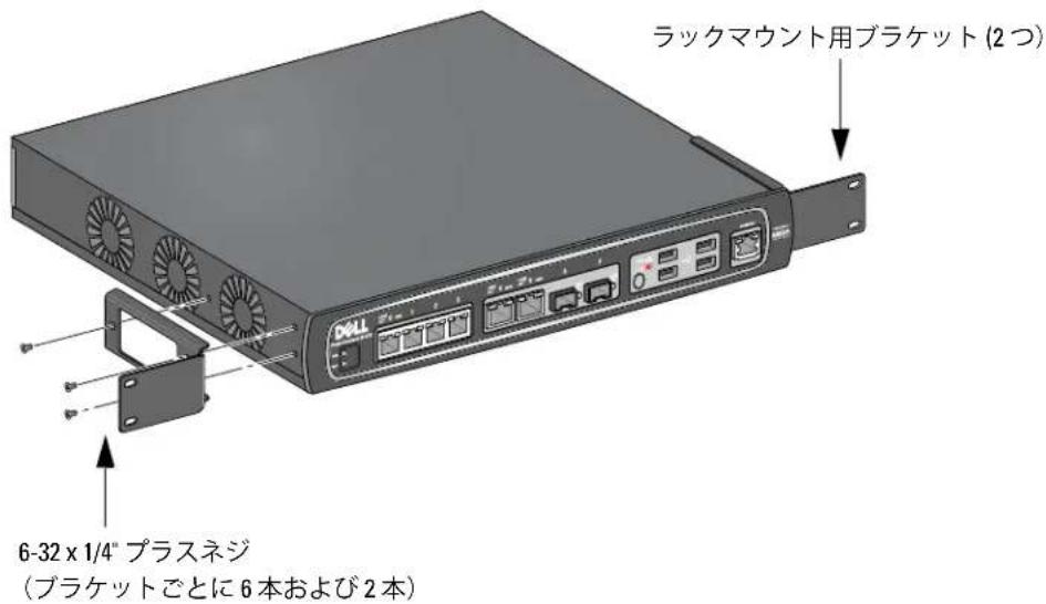 DELL PowerConnect W651 - テレコムラックへの設置 - 1