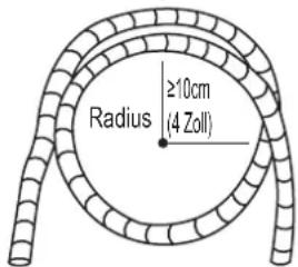≥10cm (4 Zoll) Radius