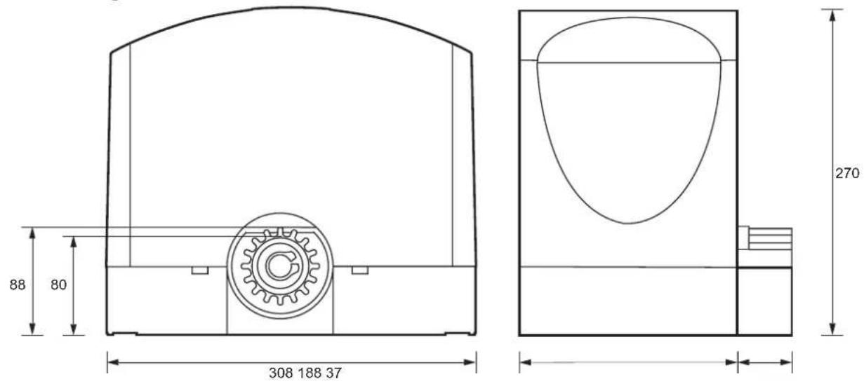 Vimar ELVOX ESM2.120 - - Abmessungen und Platzbedarf - 1