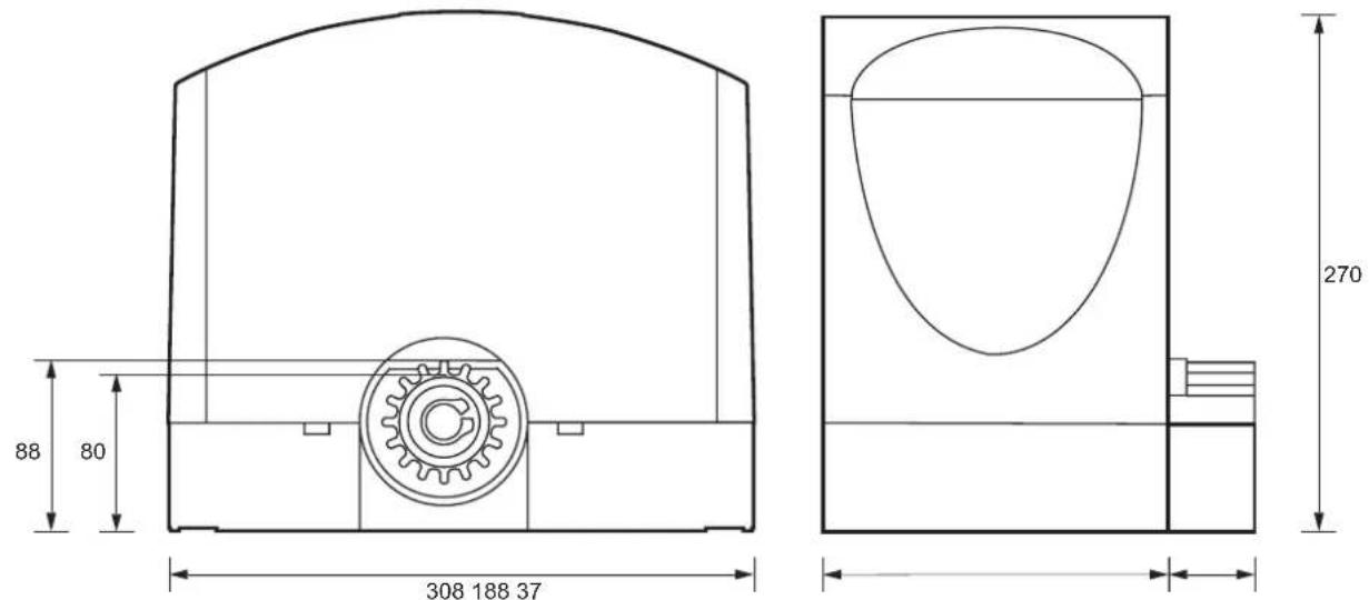 Vimar ELVOX ESM2.120 - - Dimensions and overall dimensions - 1