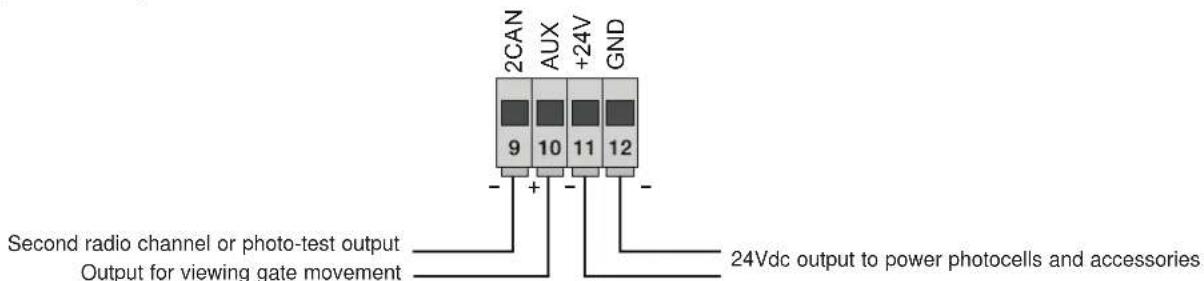 Vimar ELVOX ESM6.D - - Wiring for 24V outputs: - 1