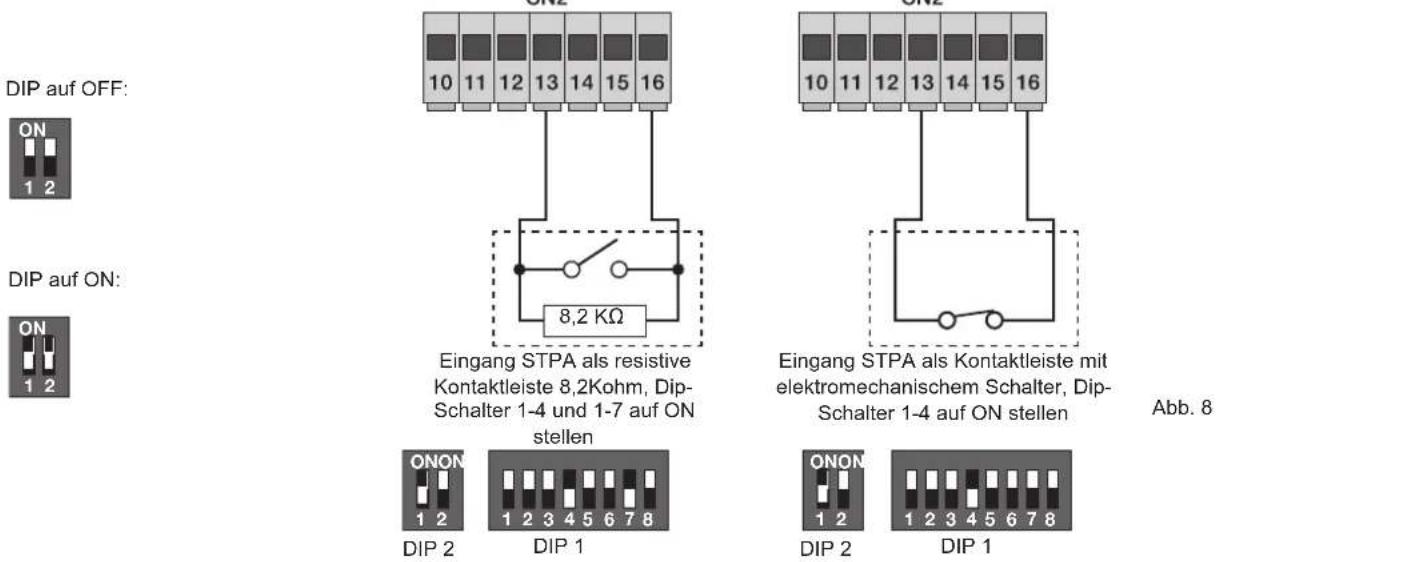 Vimar ELVOX ESM1.120 - 4.5- Anschluss der Kontaktleiste oder internen Lichtschranke - 1