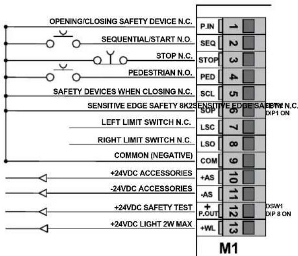 Vimar ELVOX EK03.EXP - Input wiring. - 2