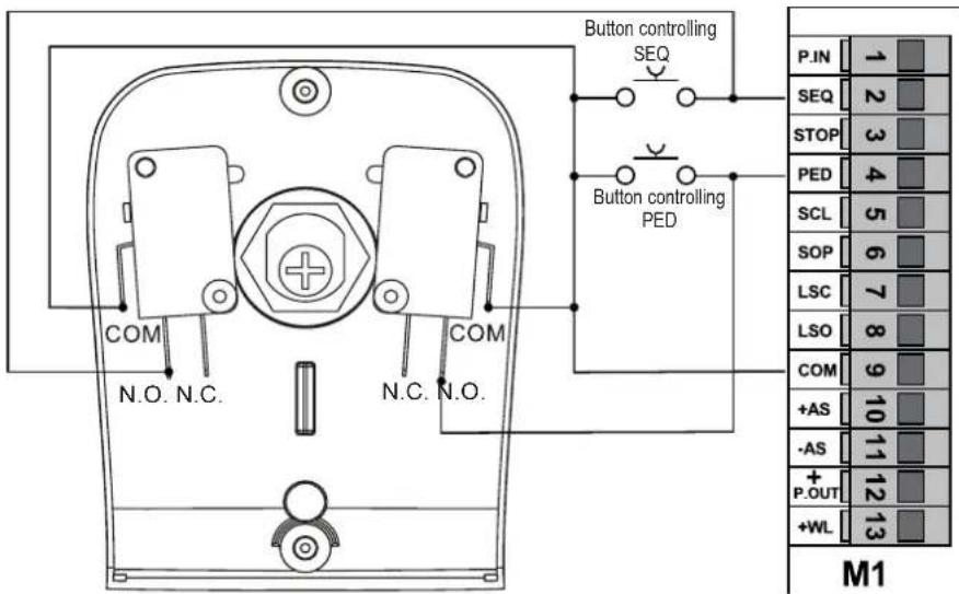 Vimar ELVOX EK03.EXP - Connecting control push buttons and keyswitch. - 1