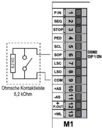 Vimar ELVOX ESM3.1 - Anschluss der Kontaktleiste und/oder internen Lichtschranken. - 2