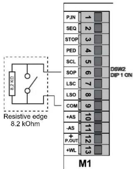 Vimar ELVOX ESM3.1 - Connecting sensitive edge and/or internal photocells. - 2