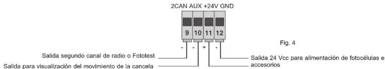 Vimar ELVOX ESM3.120 - - Cableado salidas de 24 V: - 1