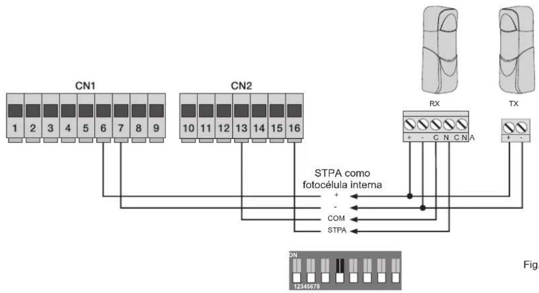 Vimar ELVOX EK02.EXP - Conexión de la fotocélula interna - 1