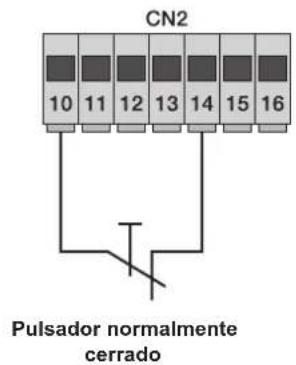 Vimar ELVOX EK02.EXP - 4.7- Conexión del pulsador de parada - 1