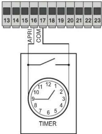 Vimar ELVOX ESM4.D - - Conexión del temporizador o detector de inducción magnética - 1