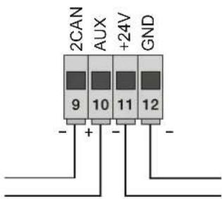 Vimar ELVOX ESM4.D - - Cablaggio uscite a 24V: - 1
