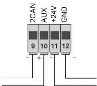 Vimar ELVOX ESM4.D - - Καλωδίωση εξόδων 24V: - 1