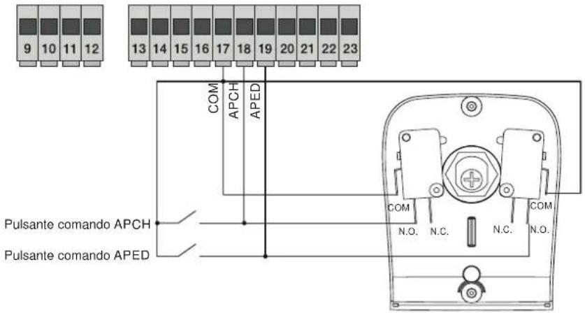 Vimar ELVOX ESM4.D - - Collegamento pulsanti di comando e selettore a chiave - 1