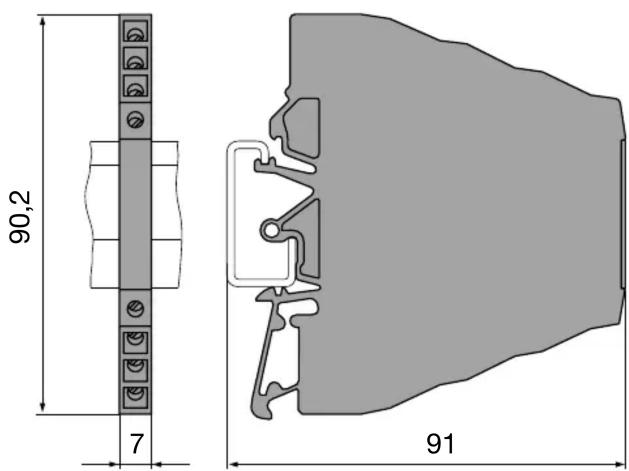 Camille Bauer Sineax V610 - Croquis d'encombrements - 2