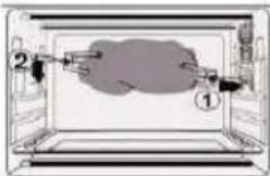 BRANDT FC4200MS - Install the rotisserie forks - 2