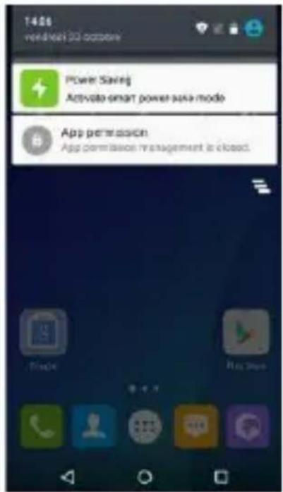 HISENSE D2F - Ouverture du panneau des notifications - 1