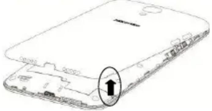 HISENSE D2F - Installation de la carte SIM/SD - 1