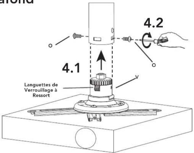 Kanto P301 - Étape 4: fixez projecteur au plafond - 1