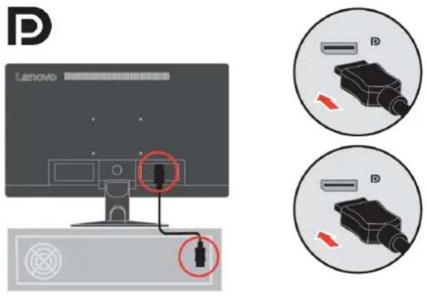 LENOVO ThinkVision E2410 - Connector et allumer votre moniteur - 4