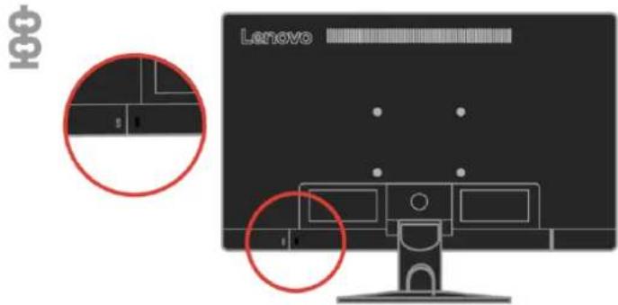 LENOVO ThinkVision E2410 - Fente pour câ ble de verrouillage - 1