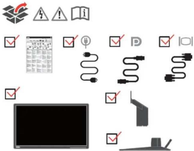 LENOVO ThinkVision E2410 - Contenu de l'emballage - 1