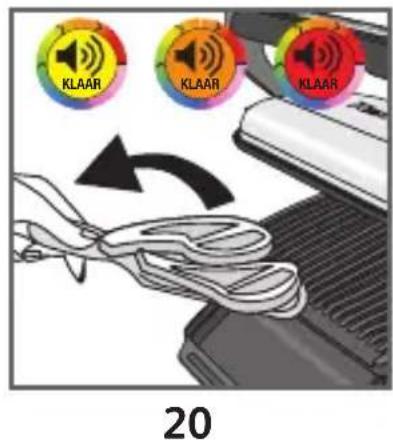 TEFAL OptiGrill GC705D - Afhankelijk van de bereidingsgraad zal hetlichtje van kleur veranderen. - 2