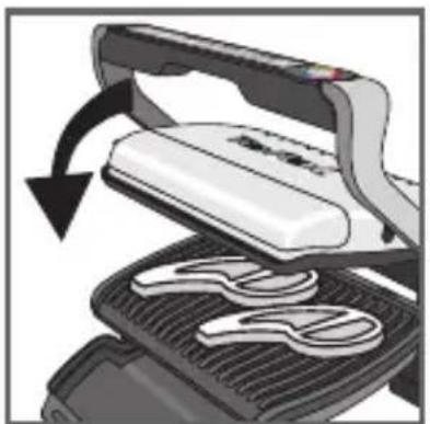 TEFAL OptiGrill GC705D - tillagningsprogram och 1 manuellt lage - 6