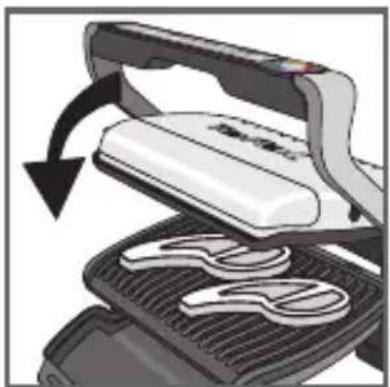 TEFAL OptiGrill GC705D - tilberedningsprogrammer og 1 manuel Funktion - 7