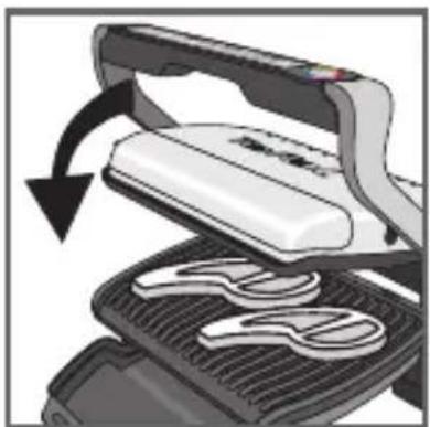 TEFAL OptiGrill GC705D - programmes de cuisson et 1 mode manuel - 5