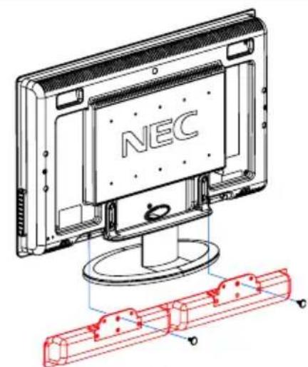 NEC MultiSync LCD3735WXM - Fixer les haut-parleurs - 1