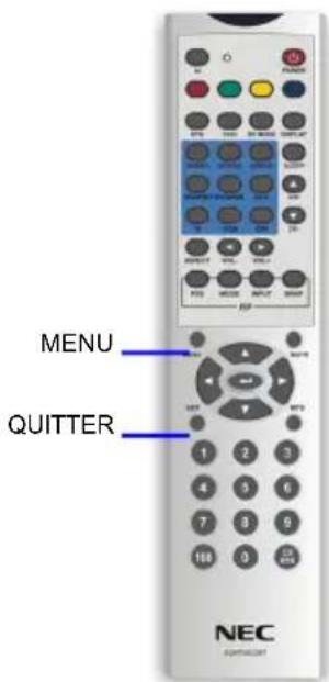 NEC MultiSync LCD3735WXM - Régler les paramètres LANGUE - 1