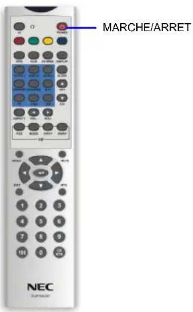 NEC MultiSync LCD3735WXM - Contrôle MARCHE/ARRET - 1