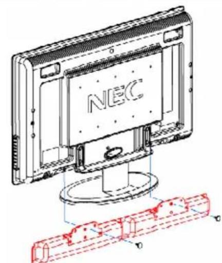 NEC MultiSync LCD3735WXM - Attaching the speakers - 1