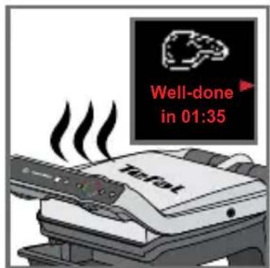 TEFAL OptiGrill Elite GC7508 - Cooking in automatic mode - 14