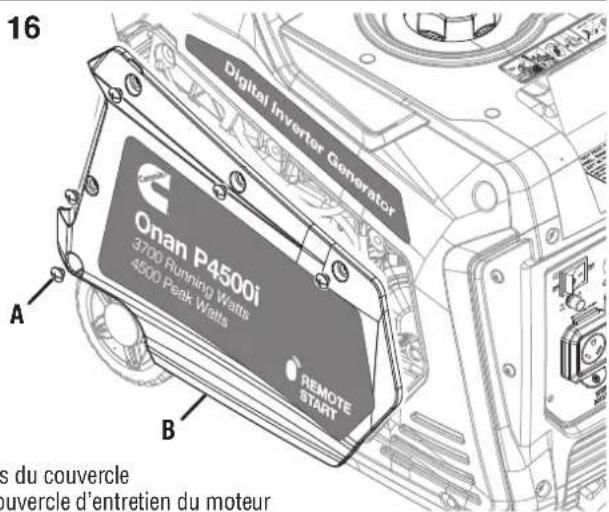 Cummins Onan P4500i - Pour démarrer le générateur à l'aide de la poignée de recul : - 4