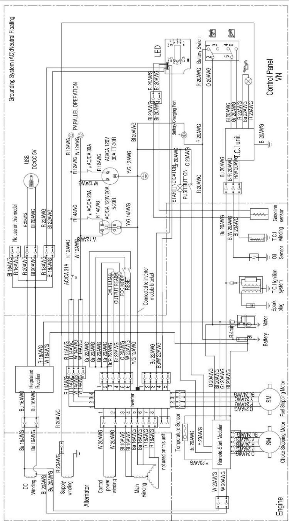 Cummins Onan P4500i - GENERATOR PARTS LIST - 1