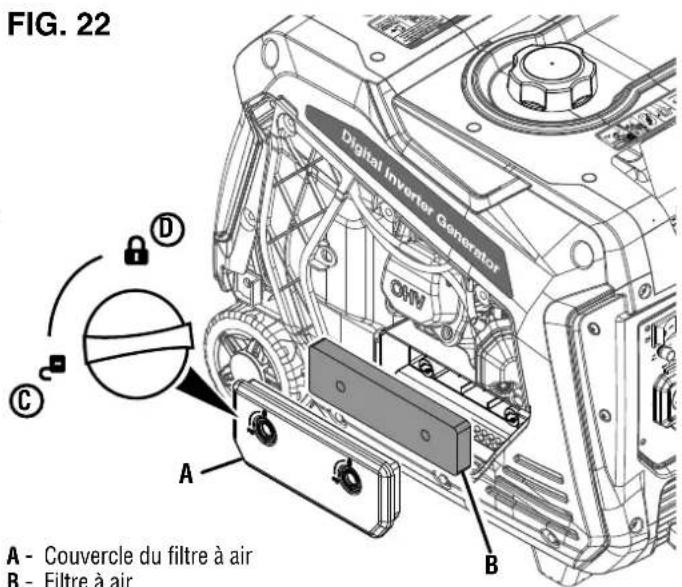 Cummins Onan P4500i - Voir la figure 23. - 1