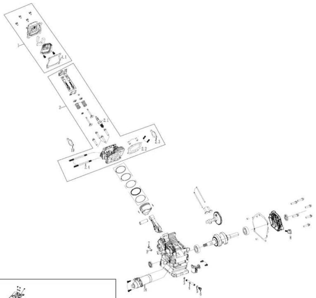 Cummins Onan P4500i - EXPLODED VIEW A ENGINE EXPLODED VIEW - 1