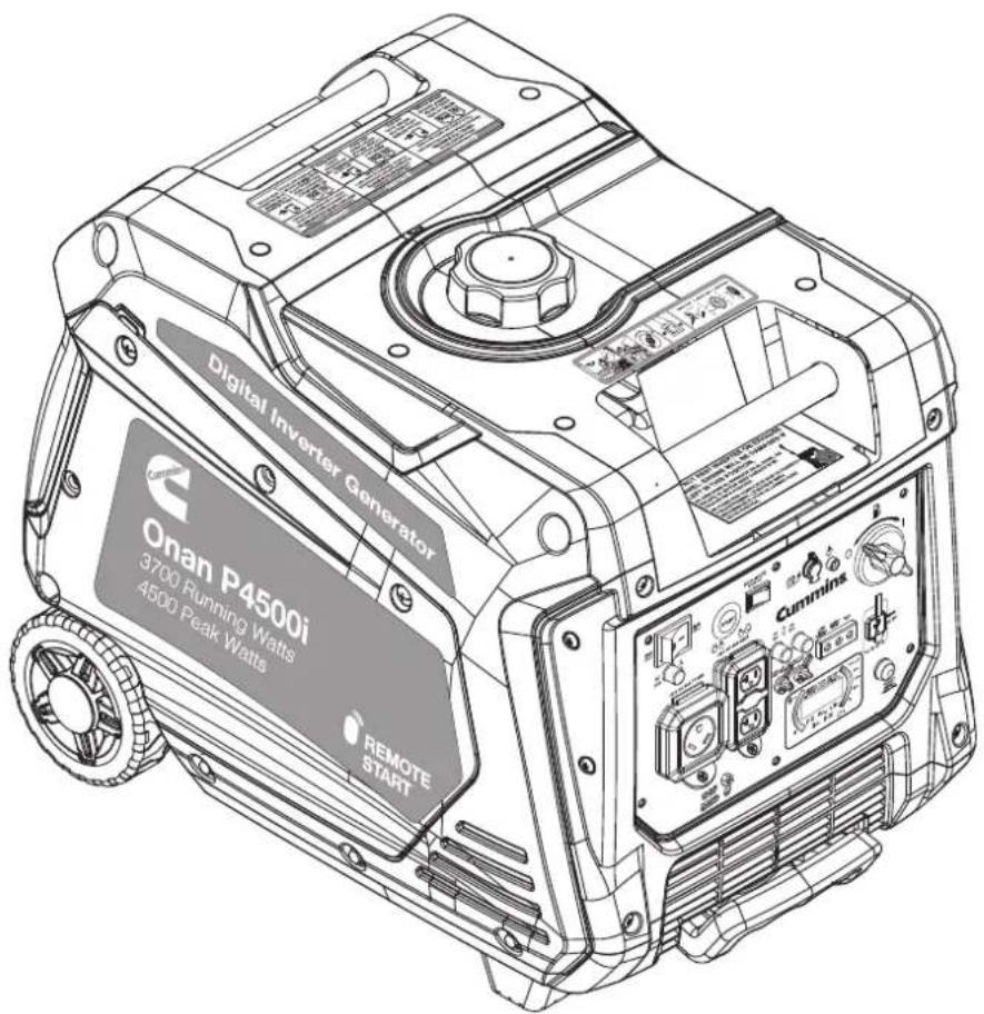 Cummins Onan P4500i - Operator Manual Onan P4500i Inverter - 1