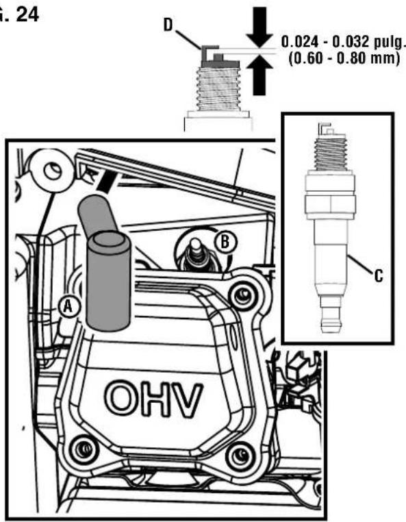 Cummins Onan P4500i - LIMPIEZA DEL PARACHISPAS Vea la figura 25. - 1