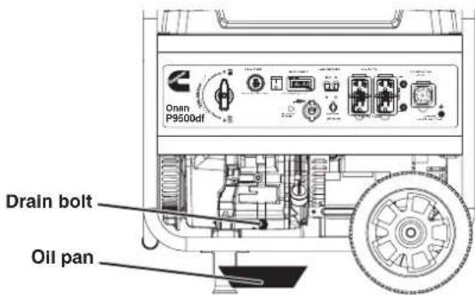 Cummins Onan P9500df - ENGINE OIL CHANGE - 1
