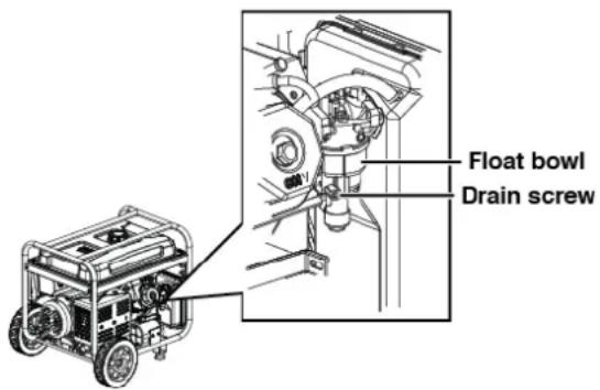 Cummins Onan P9500df - DRAINING THE FLOAT BOWL - 1
