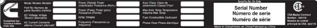 Cummins Onan P9500df - ADVERTENCIA - 3